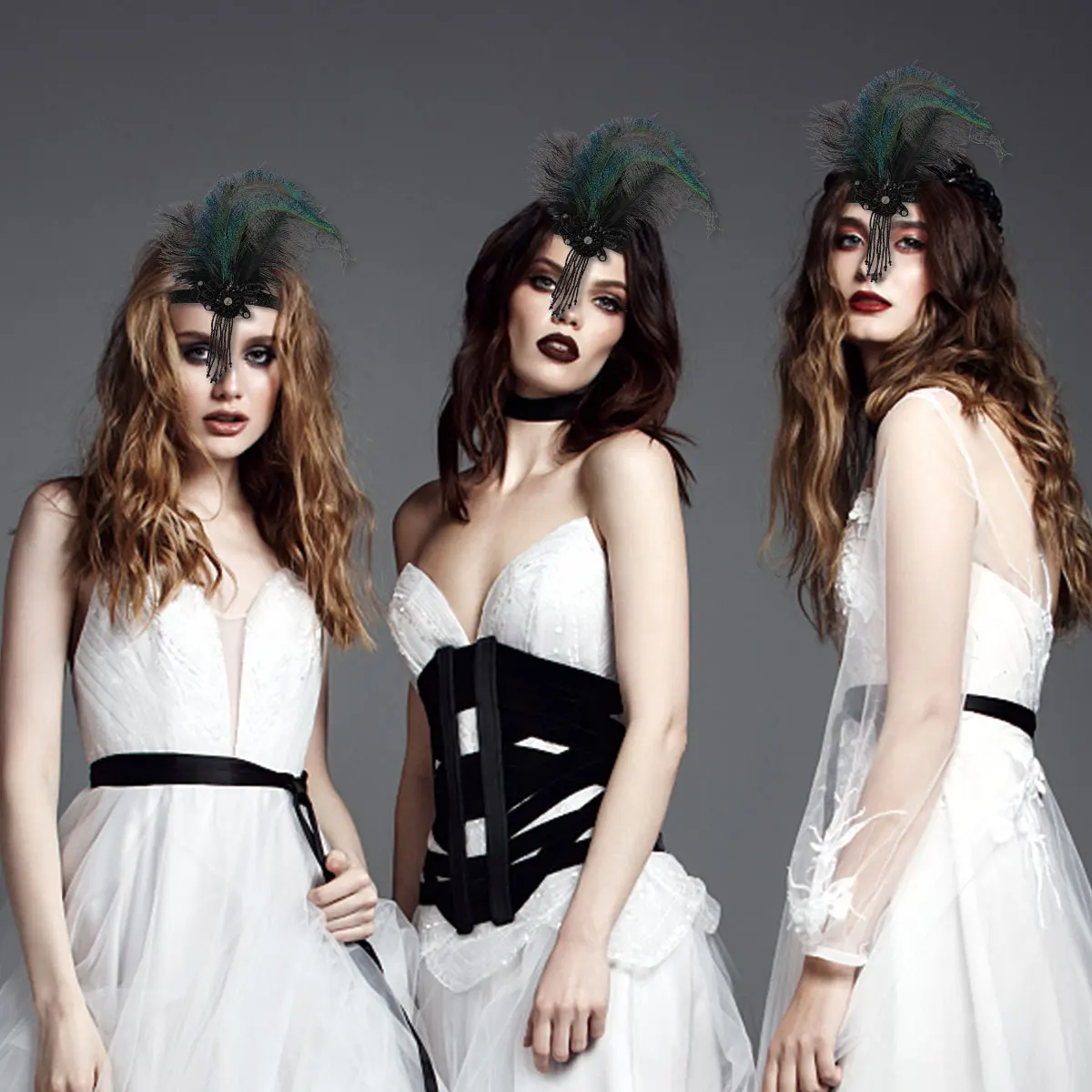 

Повязка на голову, модная эластичная повязка для волос, один размер для вечеринки, свадьбы, косплея, сценического выступления, головной убор, головной убор для косплея