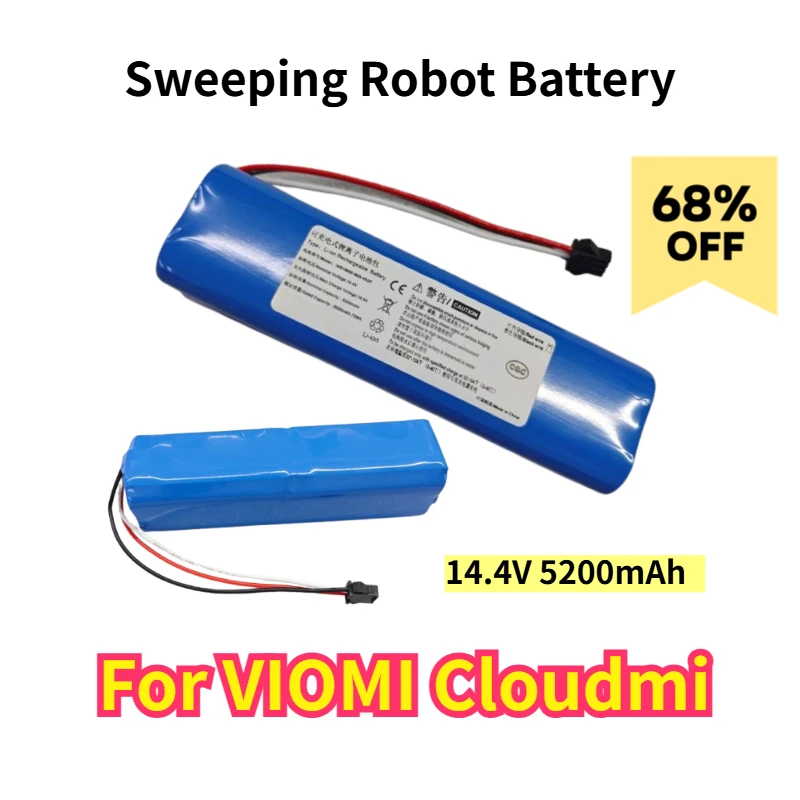 

14.4V 5200mAh Brand New Battery 18650 M26-4S2P for VIOMI Cloudmi Sweeping Robot ALPHA 1A VXVC12