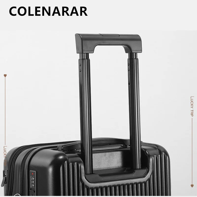 COLENARA Travel Luggage Front Opening Boarding Case Laptop Trolley Case USB Charging 20