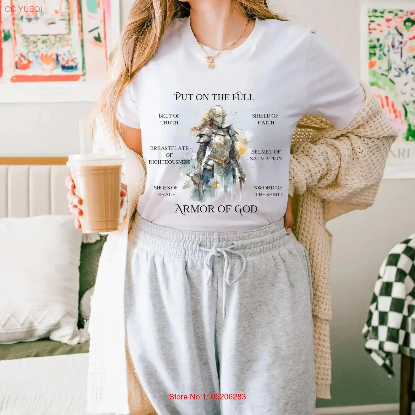 

Броня Бога, Эфезианы 6, милая христианская футболка, модная футболка с библейским стихом, сестра, крещение, винтажная стираная мужская футболка, повседневная стильная графика