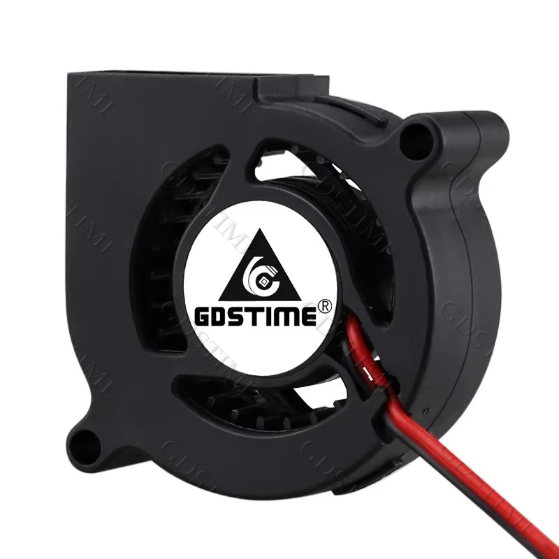 Gdstime-ventilador de turbina 5020, 24V, 12V, 5V, 50MM x 20MM, CC sin escobillas, Enfriador de rodamiento de bolas 5020 para refrigeración de impresora 3D