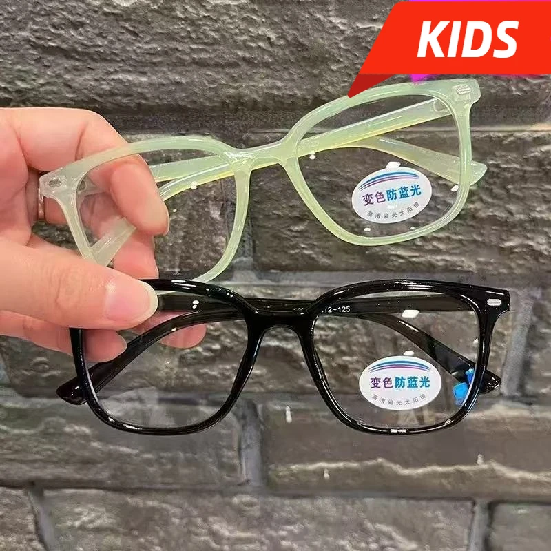 Kids Boy Girl Anti-blue Light Glasses Ultra Light Frame Candy Color Protection Eyeglasses Student Computer Online Study Eyewear