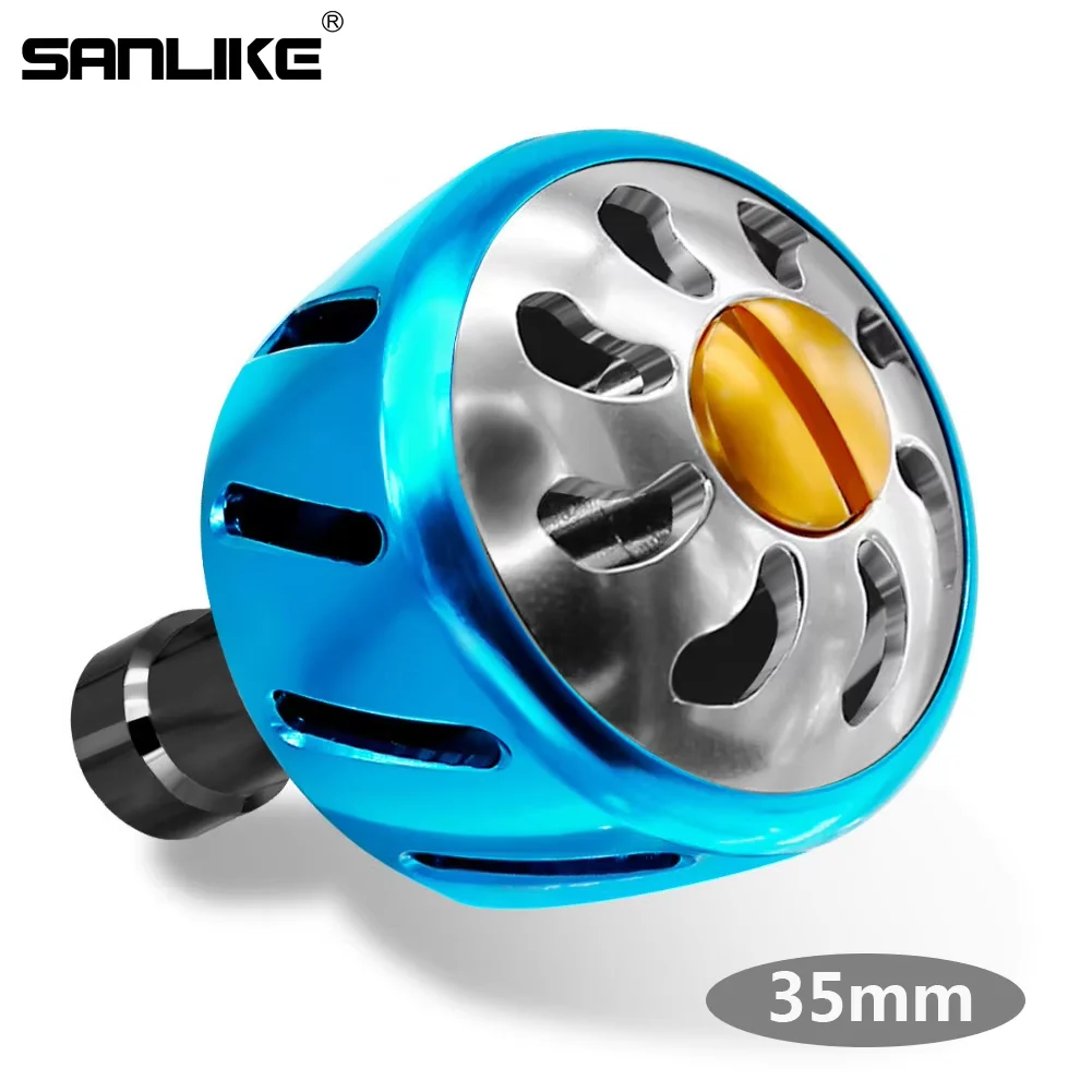 

SANLIKE Blue Aircraft Aluminium Swivel Fishing Reel Handle Knob for Shimano A and Daiwa S Reel Handle Fishing Tools