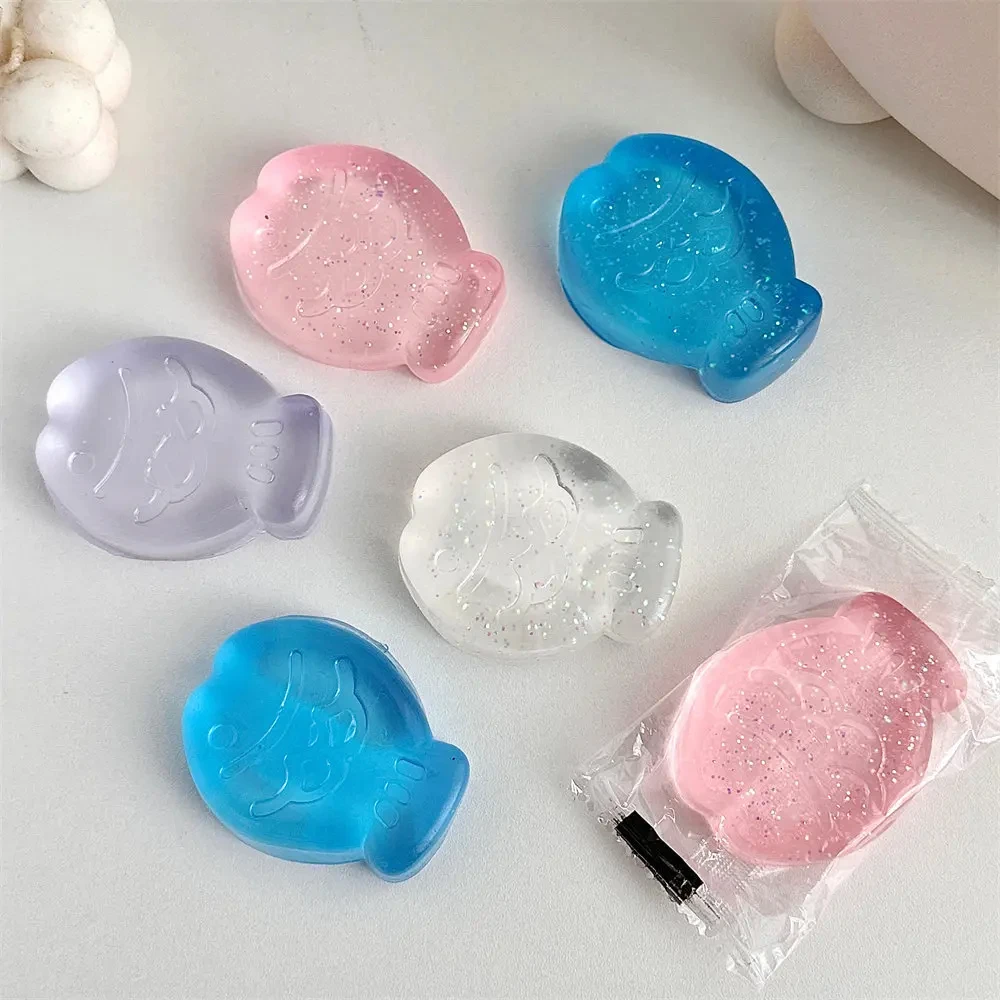 New Fidget Toys Mini Squishy Toys Mochi Ice Block Stress Ball Toy Kawaii trasparente Cube Cat Paw Fish antistress Squeeze Toy