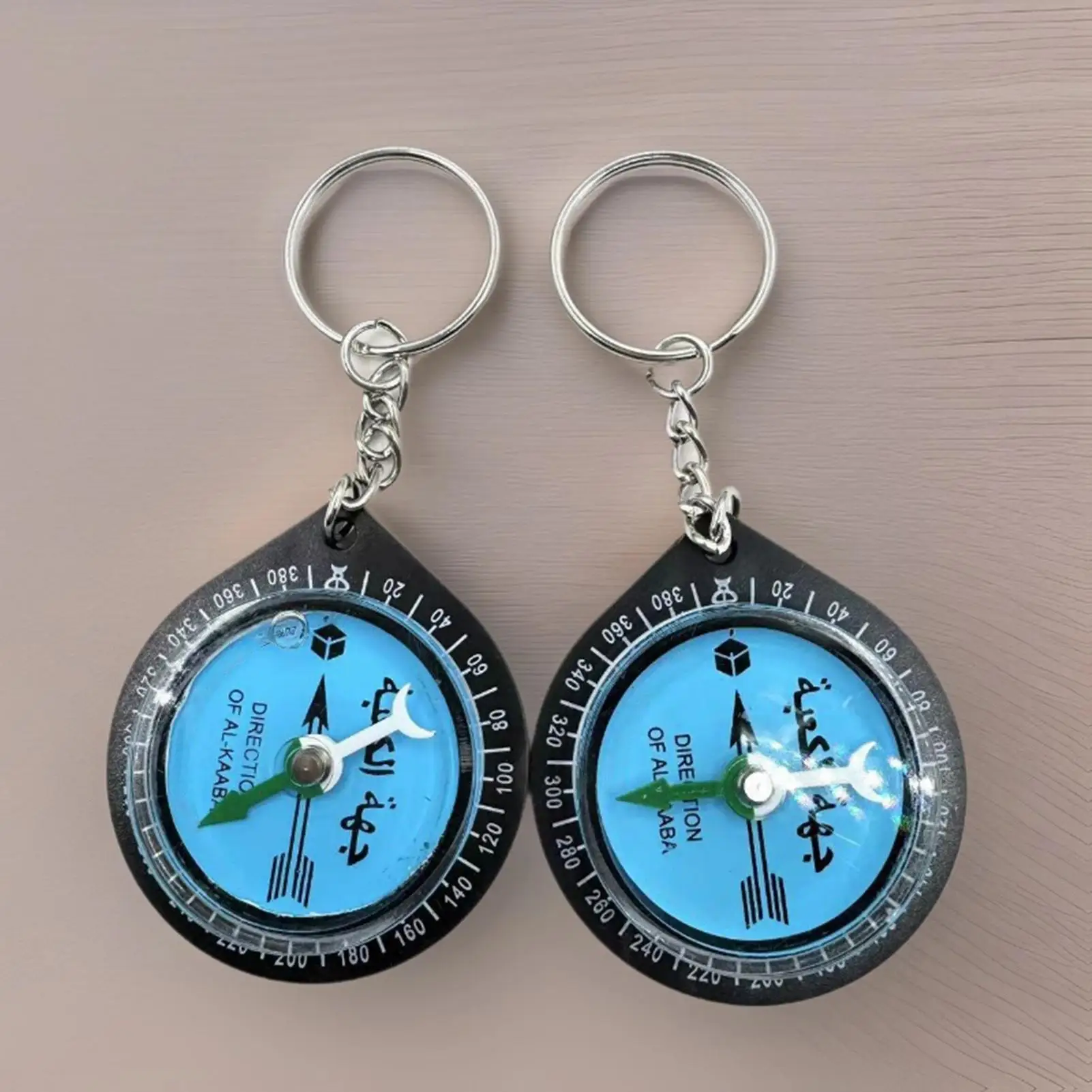 Camping Arabic Compass Keychain Portable Outside Direction Eid Pray Keychain For Camping Exploring Mountaineering
