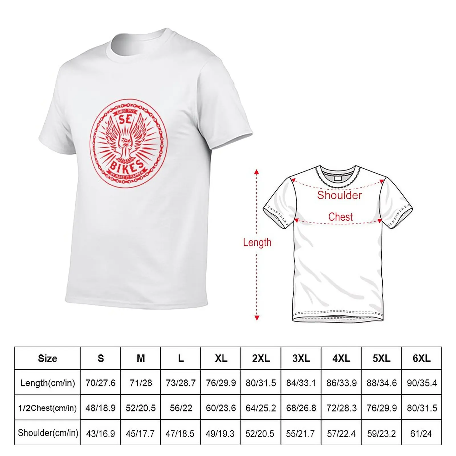 New SE BIKES CLASSIC LOGO T-Shirt Anime t-shirt oversized t shirt heavy weight t shirts for men
