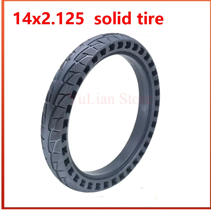 

Electric Car Outer Tire 14X2.125 Honeycomb Solid Tire Folding Car Chauffeur 14 Inch Non Inflatable Tire