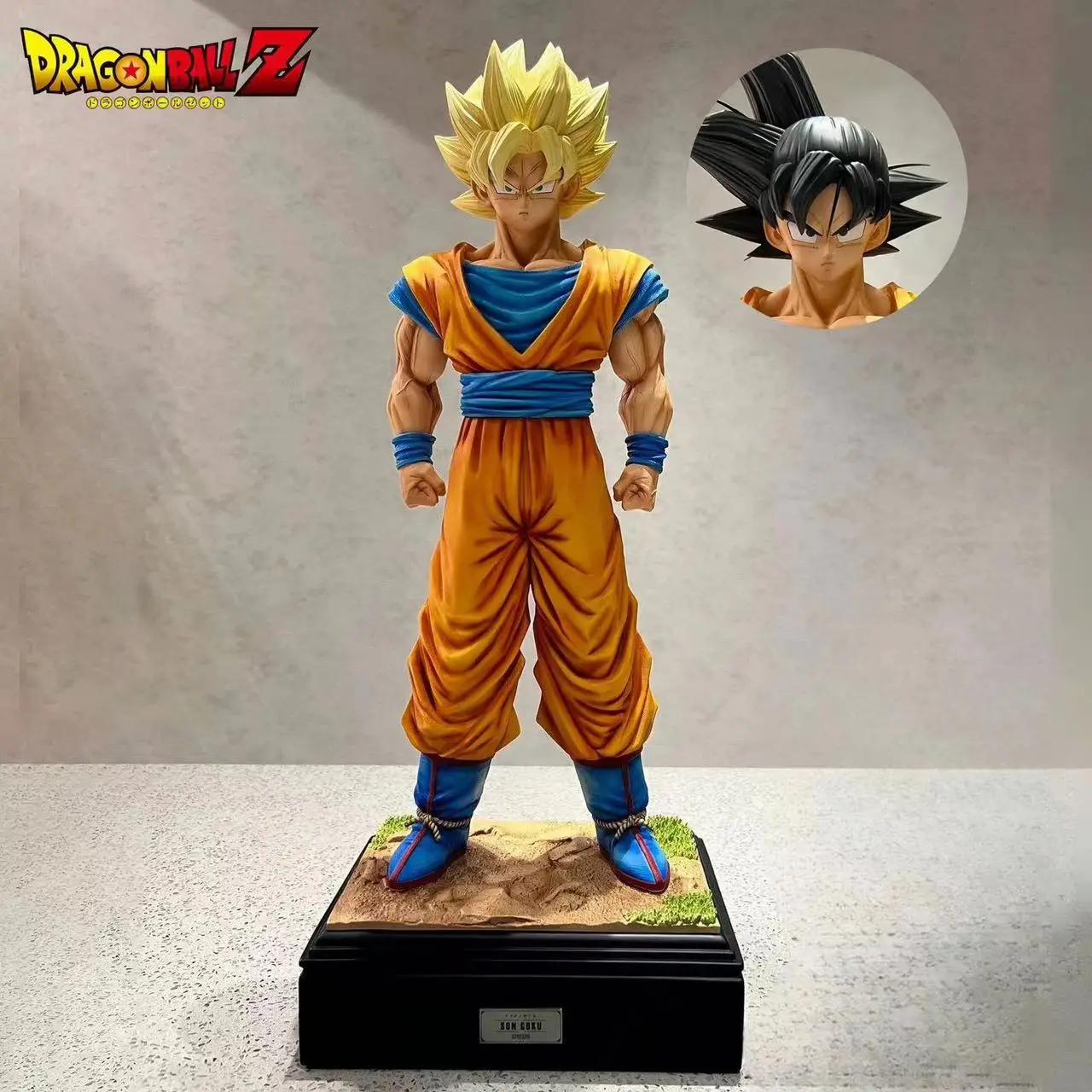 

Dragon Ball Z Son Goku Standing Posture Duopoly Statue Anime Action Figure Super Saiyan Model Collect Ornaments Boy Toy Gifts