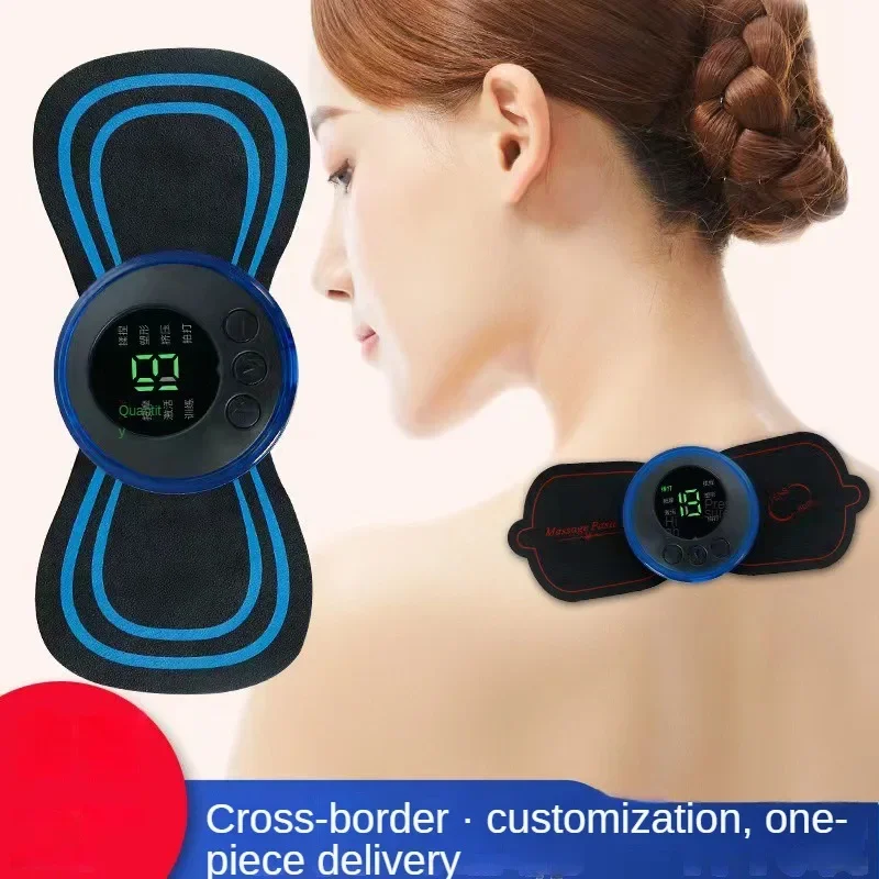 Mini Neck Massager with EMS Neck Massage Patch Electronic Pulse Sticker Shoulder Neck Massager Foot Pad Patch