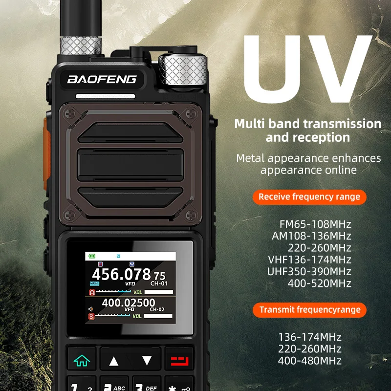 Baofeng UV-25 GPS   Air Band Walkie Talkie 16w Wireless Copy Frequency NOAA Type-C Charger AM Long Range Ham Two Way Radio