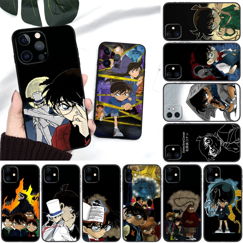 D-Detective Conan Soft Silicone Phone Case for iPhone 15 14 Plus 13 12 11 X XS XR Pro Max 8 7