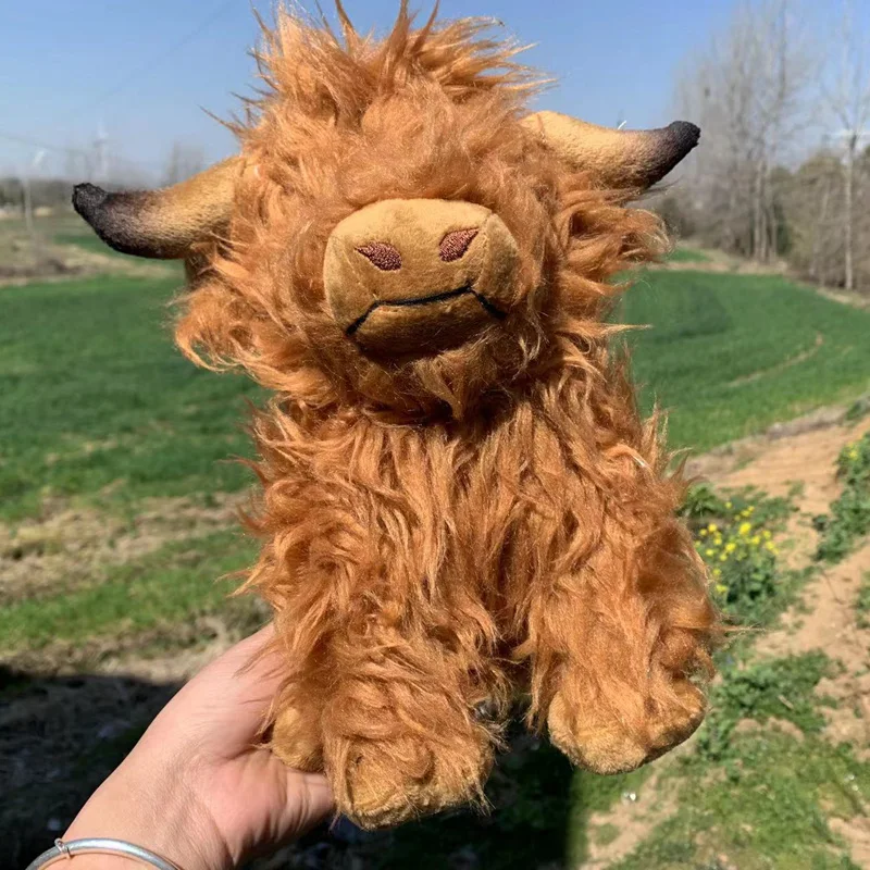 

Simulation Highland Cow Plush Animal Doll Soft Stuffed Highland Cow Plush Toy Kawaii Kids Baby Gift Toy Home Room Decor