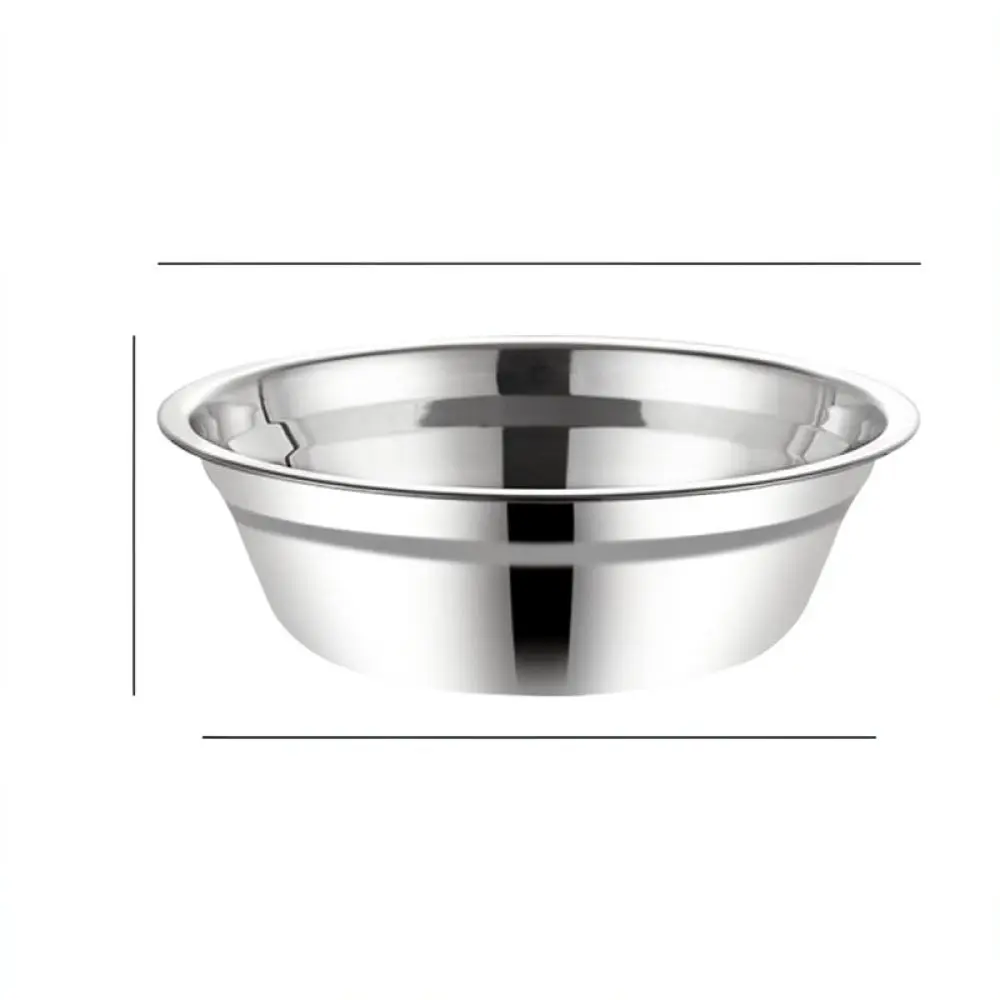 High Performance Stainless Steel Round Basin For Yabei Kitchen Bowl Durable Serving Dish Mixing Kneading Vessel