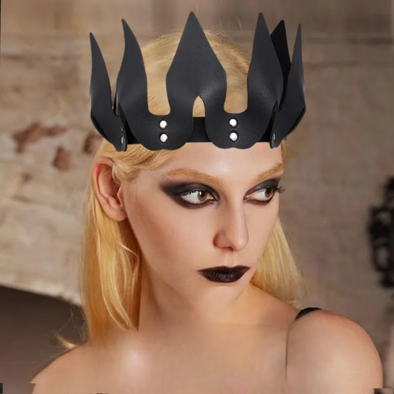 زينة عيد الميلاد والهالوين باللون الأحمر/الأسود، غطاء رأس من البولي يوريثان، مناسبة لإكسسوارات أزياء الحفلات التنكرية للرجال والنساء #1