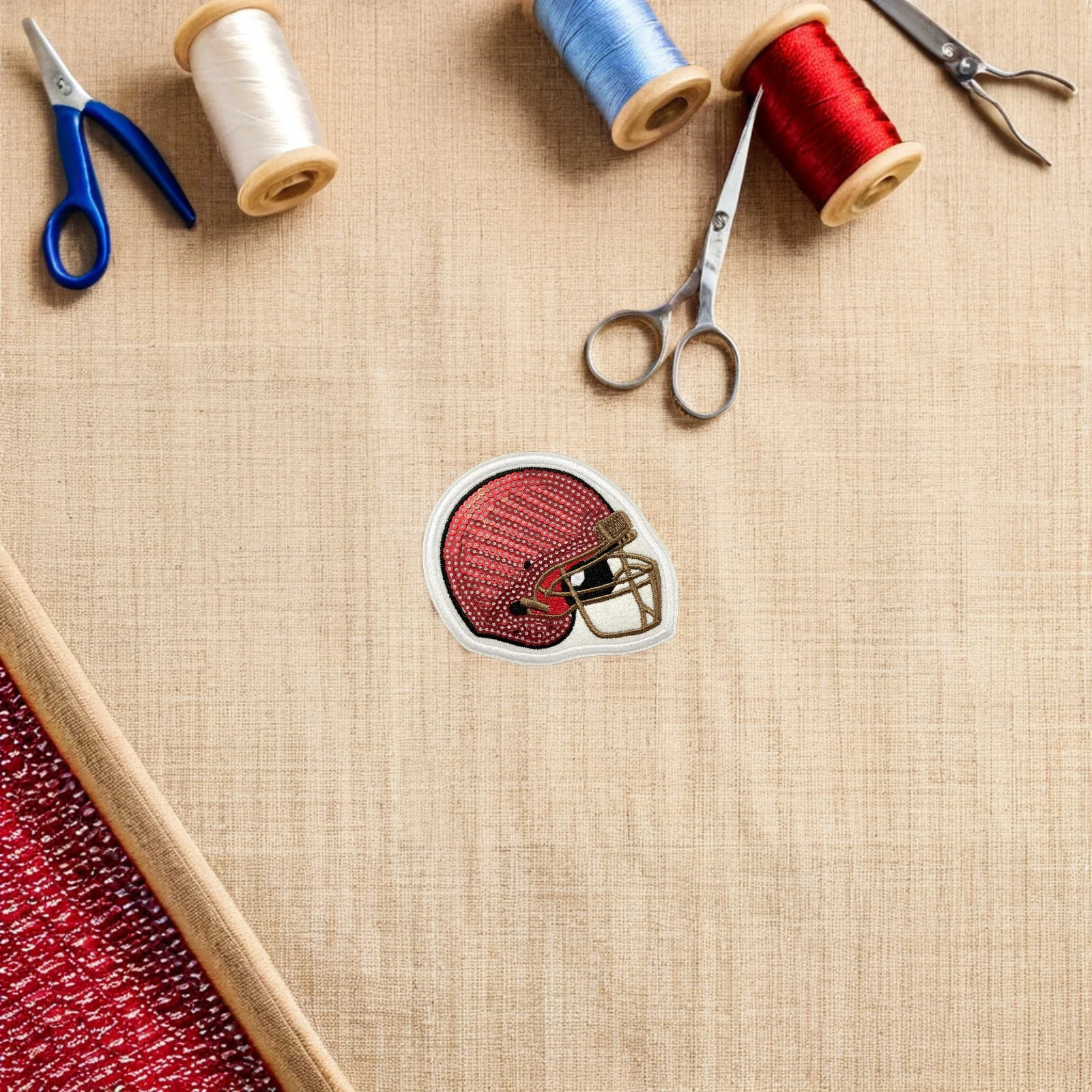 

6pcs Football Iron Embroidered Sports Style Applique Badge For Clothes Jackets Hoodies Jeans Sew On Patches Decorative Patch
