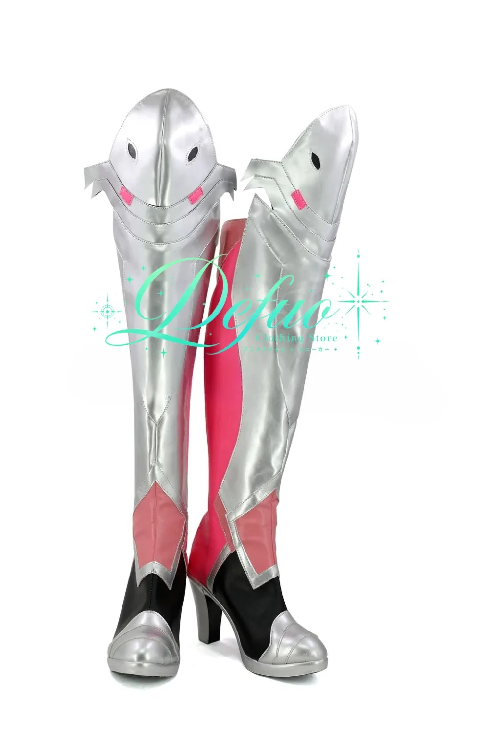 Mercy Pink Costume Cosplay Shoes Custom Made for Valentine's Day Gaming Event Stage Show and Photo Shoot