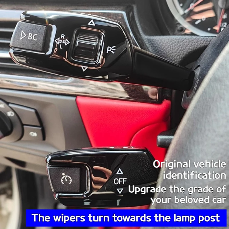 For BMW 3 4 5 6 7 Series X1X3 X5 X6 Automotive Turn Signal Wiper Switch Trims Steering Wheel Headlight Switch Trims  Accessories