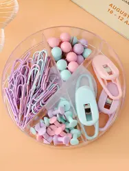 1 Set of Multifunctional Paper Clip Long Tail Clip I-shaped Nail Dovetail Clip Paper Clip H-shaped Nail Combination Set Office