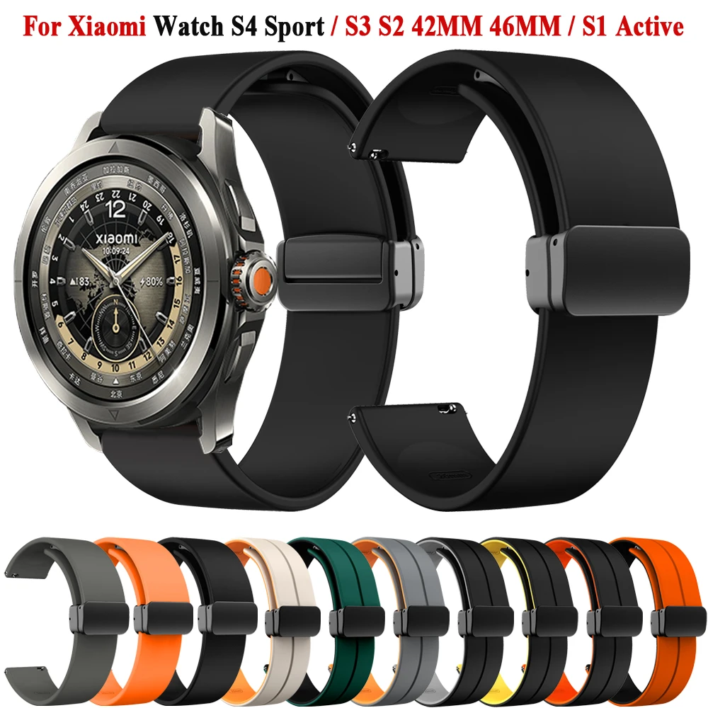 Silicone 22mm Strap For Xiaomi Watch S4 Sport Band Wristband For Mi Watch 2 Pro /Mi Color 2 / S1 Active S1 Pro Watchband Correa