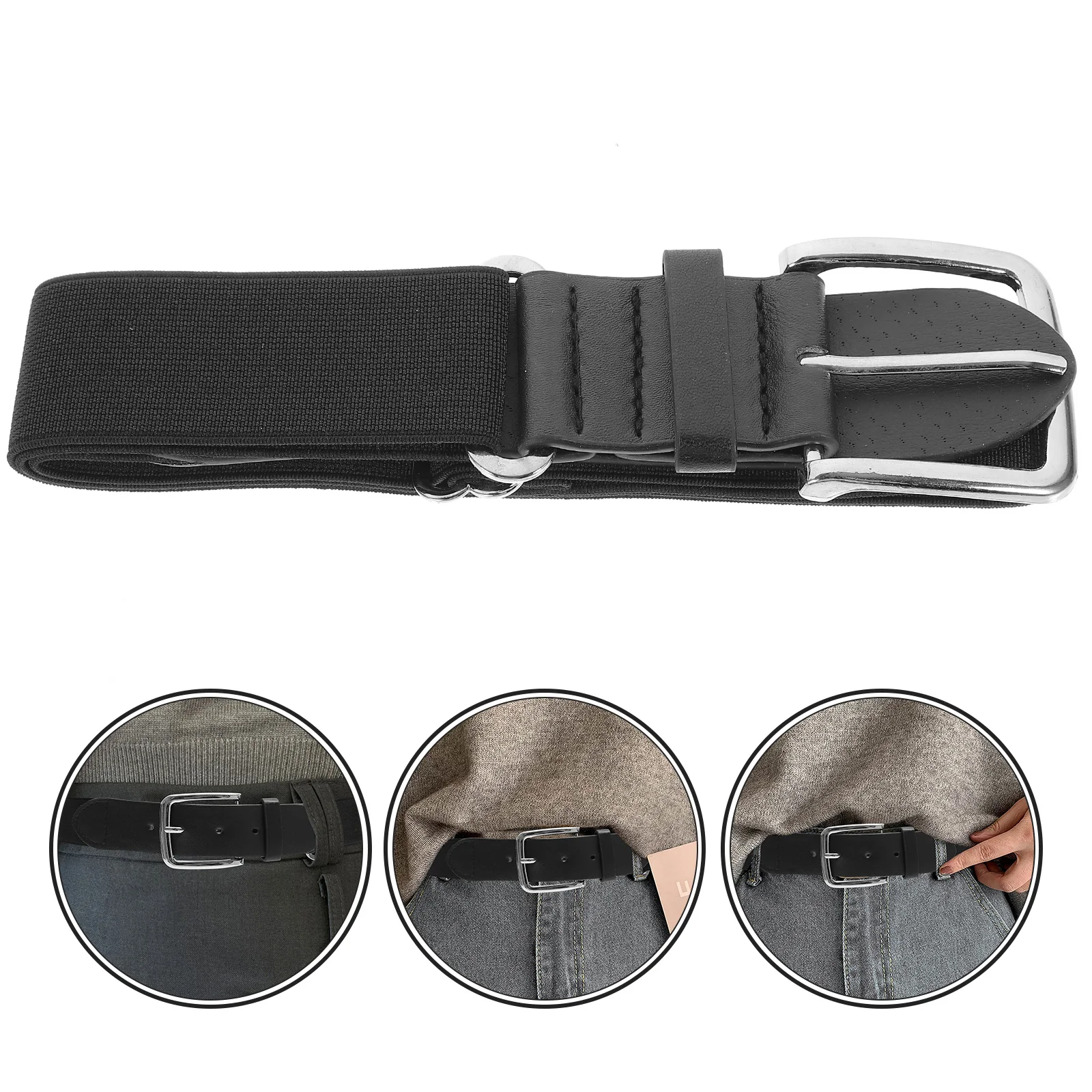 

Stretch Baseball Belt Adjustable Elastic Imitation Belt For Men Women Youth Softball Sports Girdle Pants