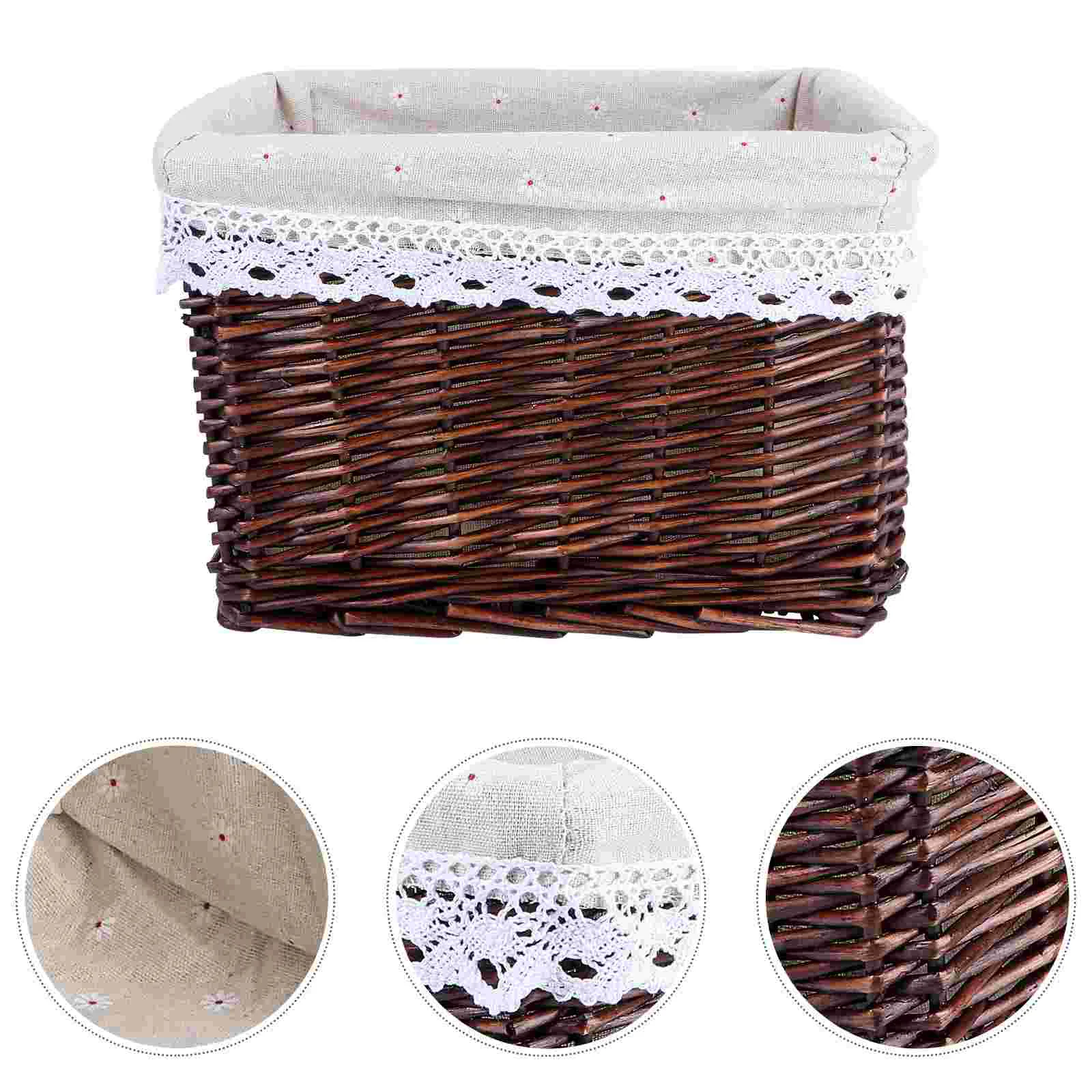 

Wicker Basket Sorting Kitchen Storage Baskets Household Laundry Bamboo Sundries