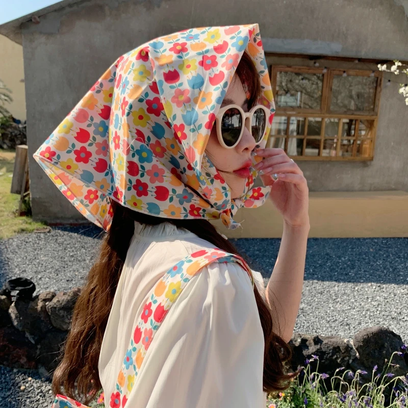 

70*70 см хлопковый и льняной носовой платок, маленький шарф для волос для женщин, милые однотонные шарфы-сумки, женские модные шарфы с принтом для женщин