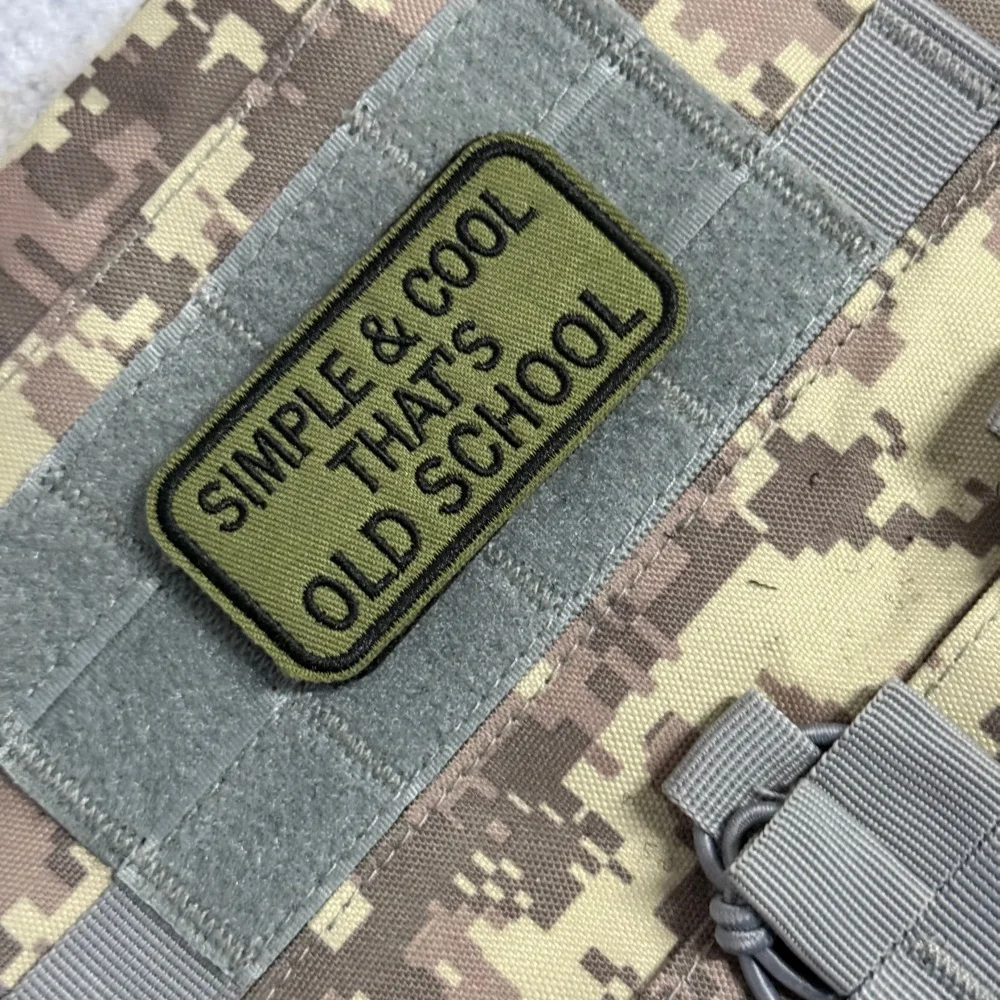 Parche táctico SIMPLE&COOL estilo retro – Bordado con velcro para mochila - imagen 5