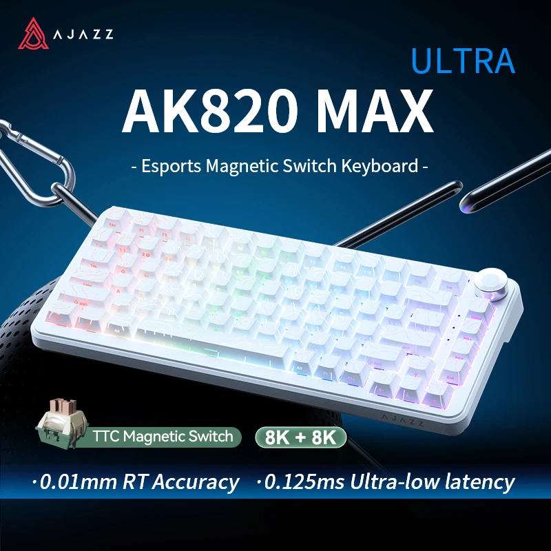 AI様用 AJAZZ AK820 Max Ultra HEホール効果磁気キーボード ゲーミング