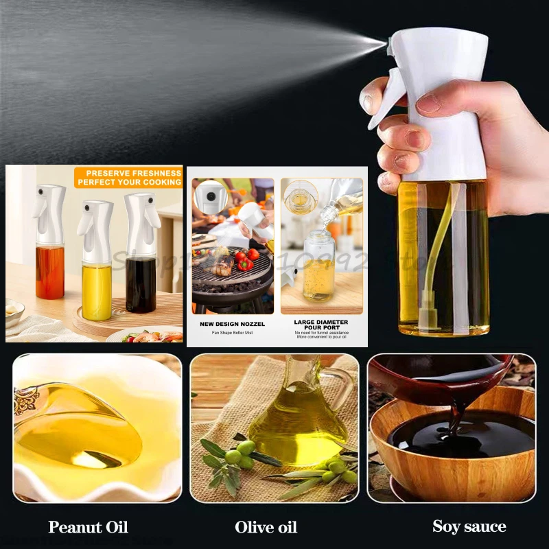 Kitchen Oil Spray Household Oil Spray Bottle Press-type Oil Kettle Oil Control Atomization Bottles Oil Pot DIY Seasoning Tools