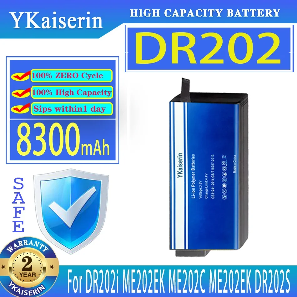 

YKaiserin Battery DR202 DR202I 8300mAh For ME202 ME202C ME202A ME202B ME202BB ME202BE ME202H DR202S LI202S BP-LC2600 Batteria