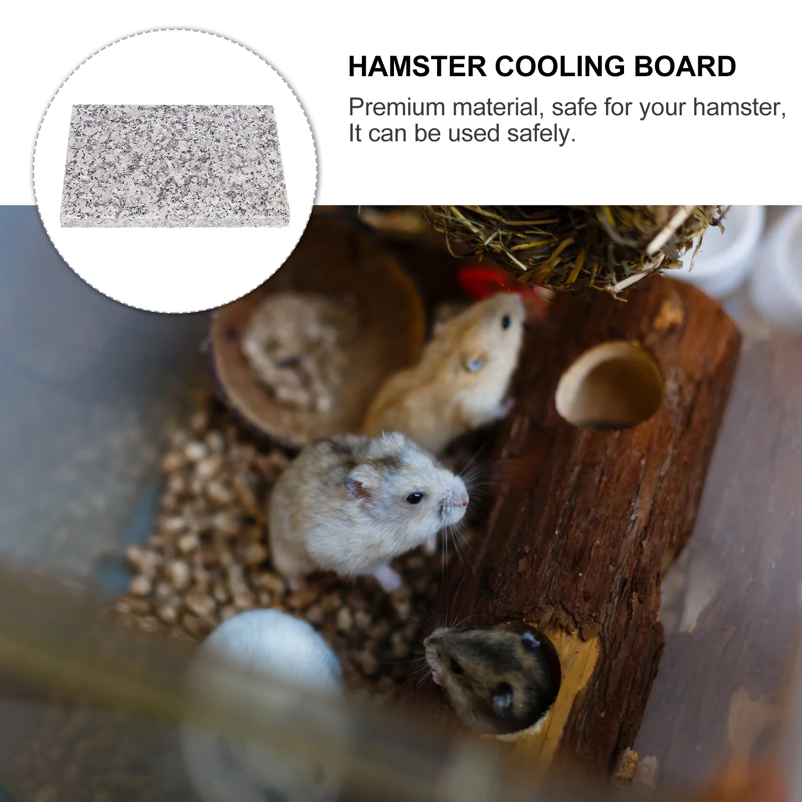 

1Pcs Hamster Cooling Pad Marble Stone Pet Supplies Safe Comfortable Relaxation Pet Cooling Board Hamster Board Rabbit Supplies