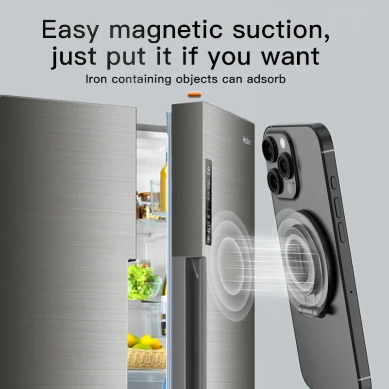 ​ ​ قبضة هاتف مزدوجة الوضع 2025: حامل حلقي مغناطيسي مزدوج الجوانب + مسند لـ MagSafe IPhone 14 15 16 Pro Max Gym أو استخدام السيارة