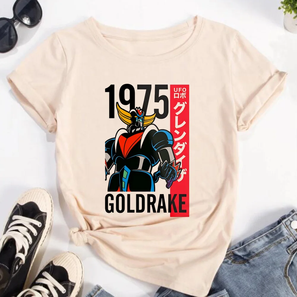 Goldorak t shirt women comic top female funny clothing