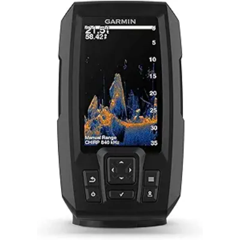 

Garmin 010-02550-00 Striker Vivid 4cv, Easy-to-Use 4-inch Color Fishfinder and Sonar Transducer, Size: 4 Inch