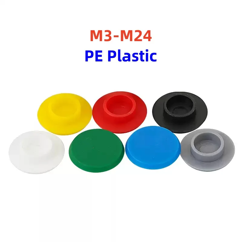 PE Plastic Screw Protection Caps M3-M24 Hexagonal Socket Bolt Covers Anti-Rust Waterproof Decorative Fastener Cap