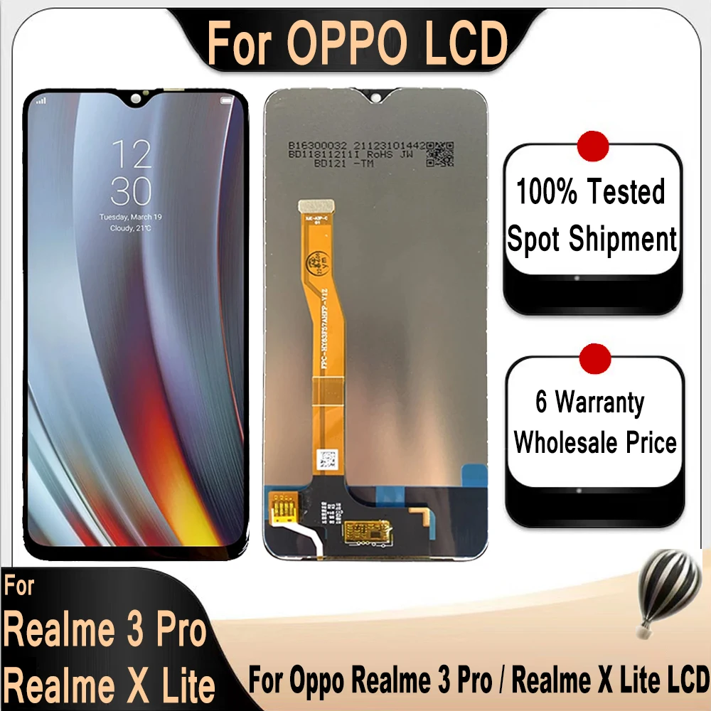 6,3-дюймовый высококачественный ЖК-дисплей для OPPO Realme 3 Pro RMX1851, дигитайзер сенсорного экрана в сборе для Realme 3Pro, замена ЖК-дисплея