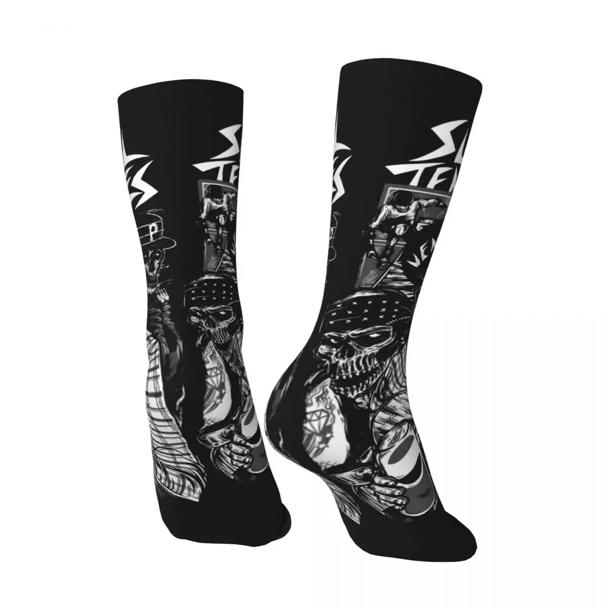 Funny Happy Men's compression Socks Suicidal Tendencies Classic Vintage Harajuku Heavy Black Metal Street Style Crew Sock