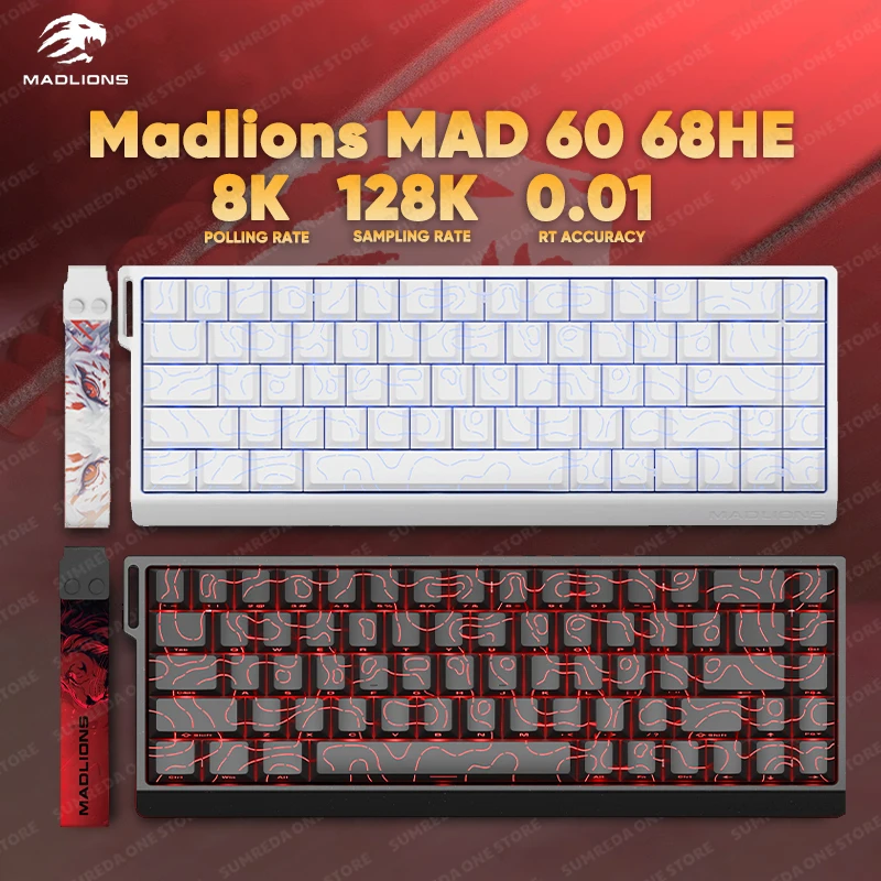 Madlions mad60he Mad60 Mad68 HE メカニカルキーボード磁気スイッチ Mad60he 有線ゲームキーボードラピッドトリガー Rgb キーボード