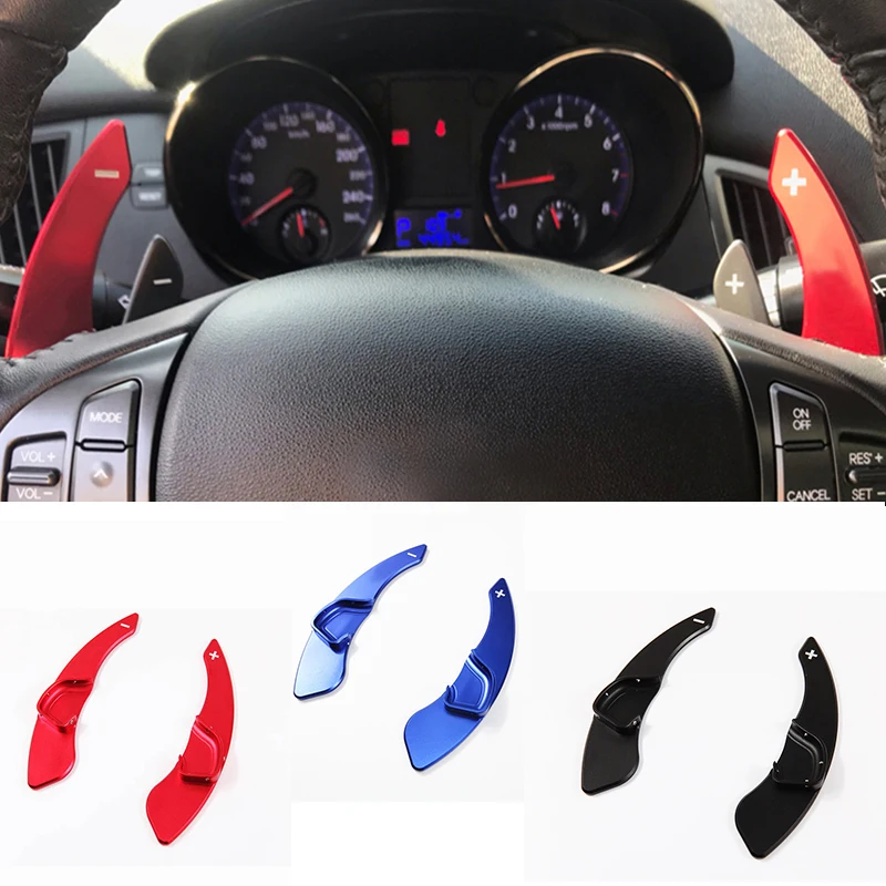 

Car Aluminum Alloy Steering Wheel Shift Paddle Shifter Extension For Hyundai Genesis Coupe 2009-2011 Auto Car-styling Interior