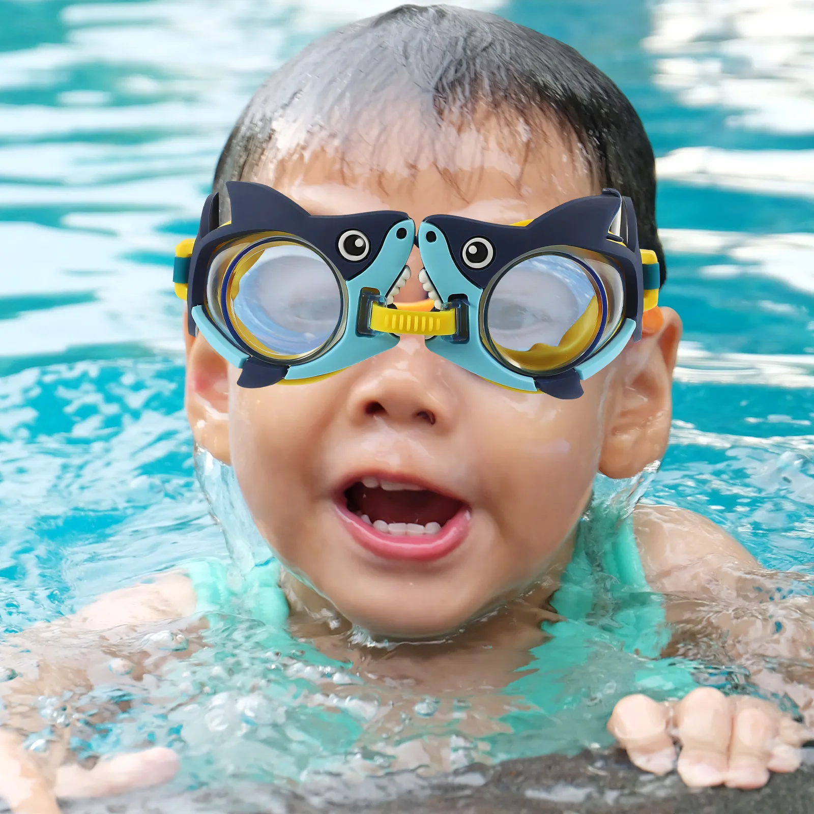 

Очки для плавания с защитой от запотевания для детей 3-6 лет, безопасная конструкция с гладкими краями, портативные детские очки для плавания для бассейна, пляжа, купания