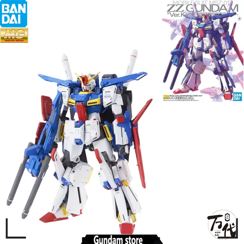 

BANDAI GUNDAM MG 1/100 MOBILER ANZUG MZ-010 GUNDAM ZZ VER. Аниме модельный набор для экшн-съемки, детский меховой набор