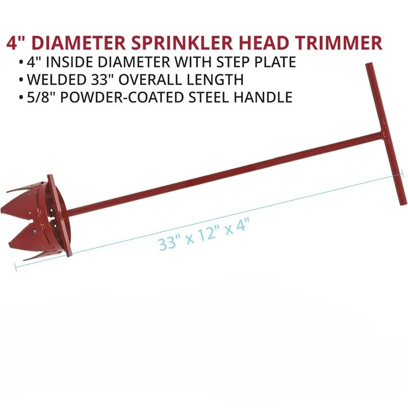 4" Diameter Sprinkler Head Trimmer, 5/8" Steel Rod Shaft, 85424