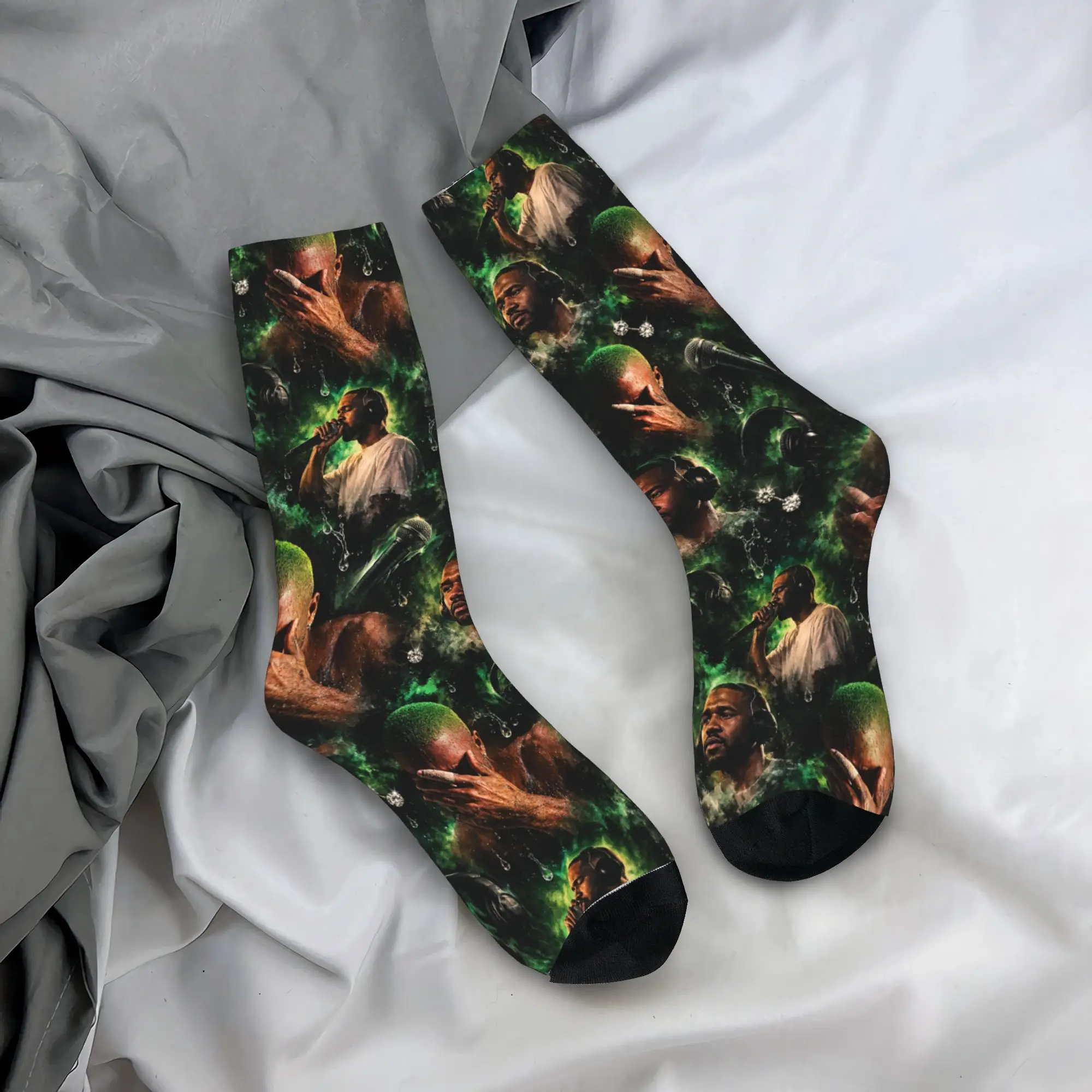 BLOND Print Stockings Men's Rapper Frank Graphic Socks Breathable Vintage Socks Winter Cycling Non-Slip Printed Socks Gift Idea