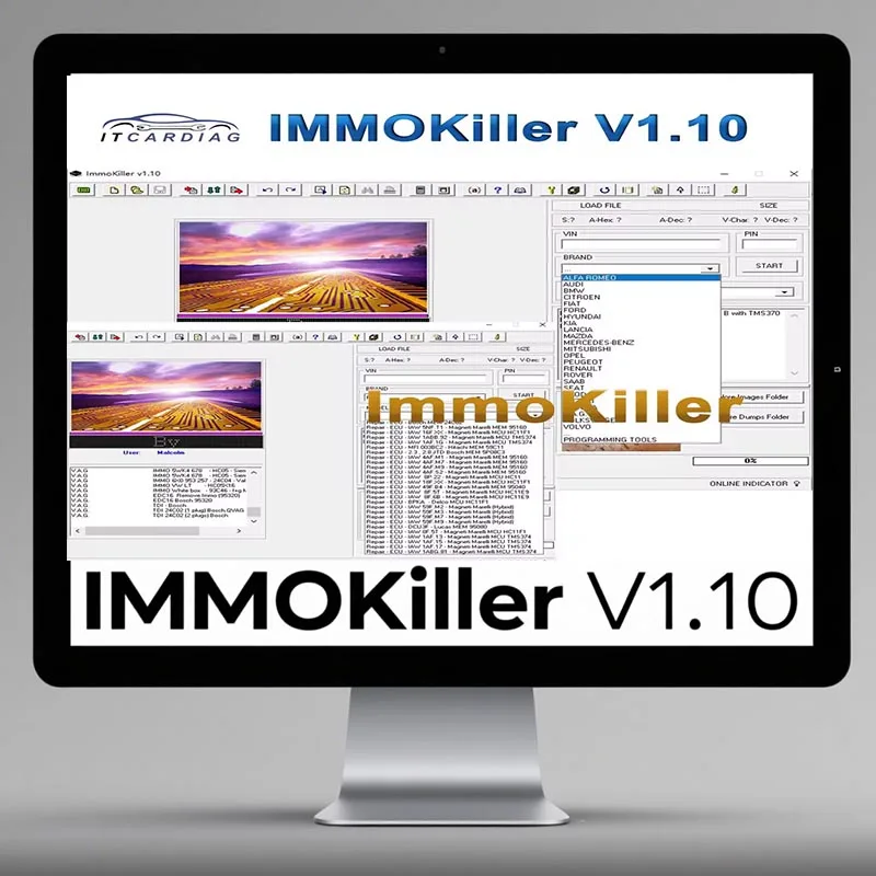 

ImmoKiller V1.10 IMMO off Software V1.1 ECU Programmer Tool for Car Repair Immobilizer Passing Tool
