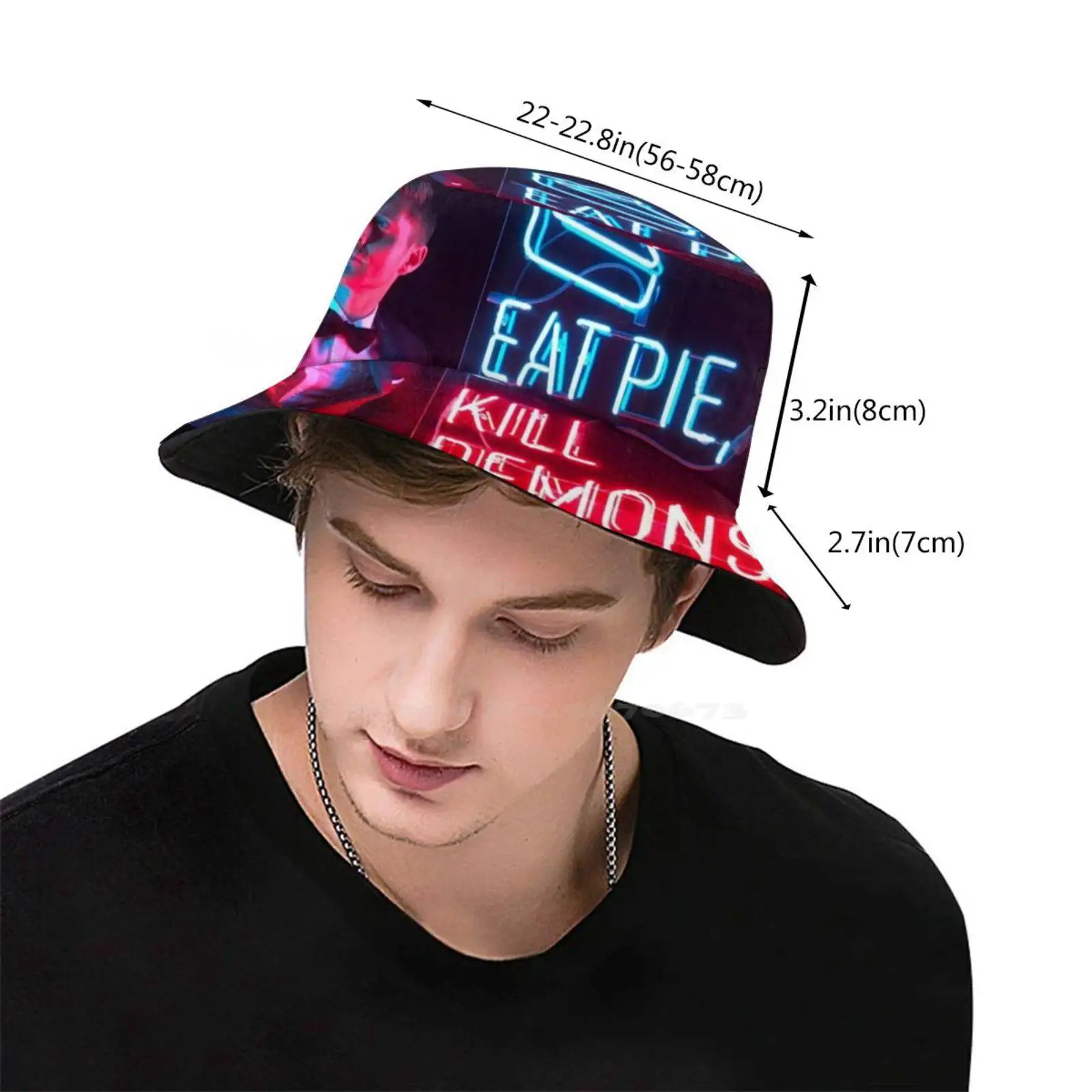 Eat Pie , Kill Demons. Knitted Hat Warm Beanie Outdoor Caps Eat Pie Kill Demons Supernatural Tv Show Series Jensen Ackles image 4
