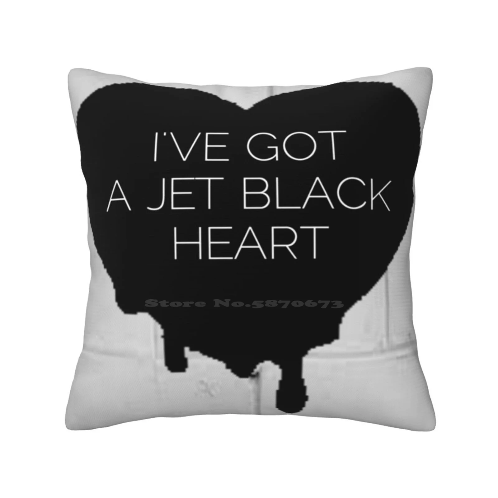 Jet Black Heart Bedroom Office Hug Pillowcase Five Seconds Of Summer 5Sos Logo Jet Black Heart Sounds Good Feels Good Indie