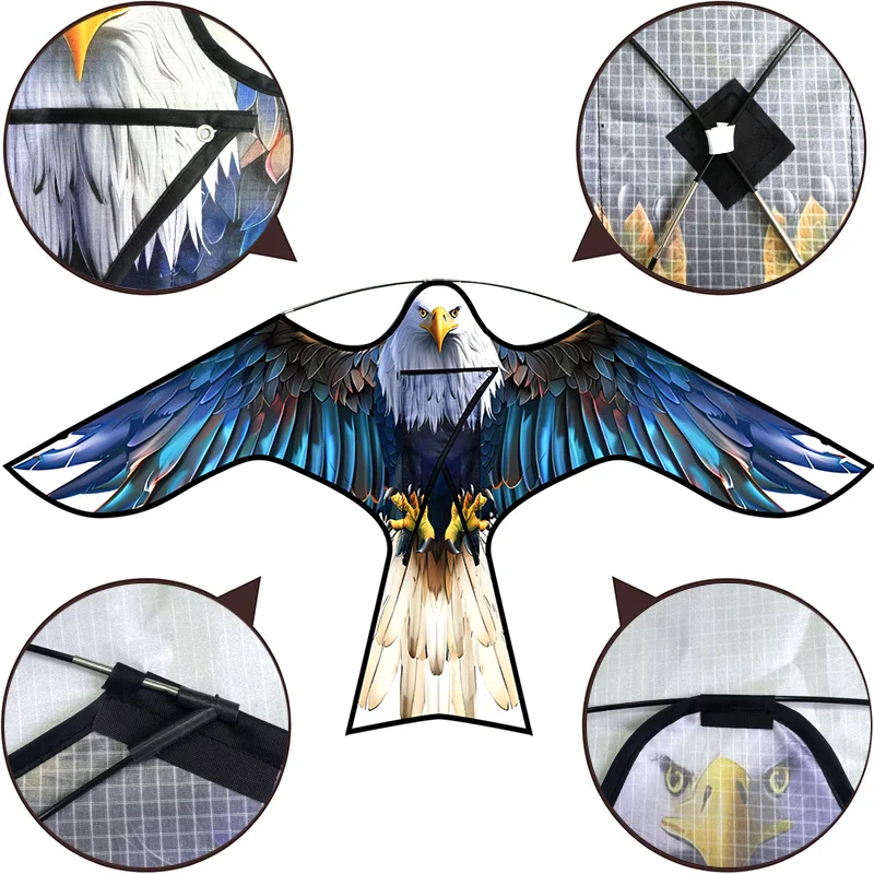Outdoor Toys 47 Inch  Bird Scaring  Eagle Kite Good Flying For Garden/Orchard/ Farm