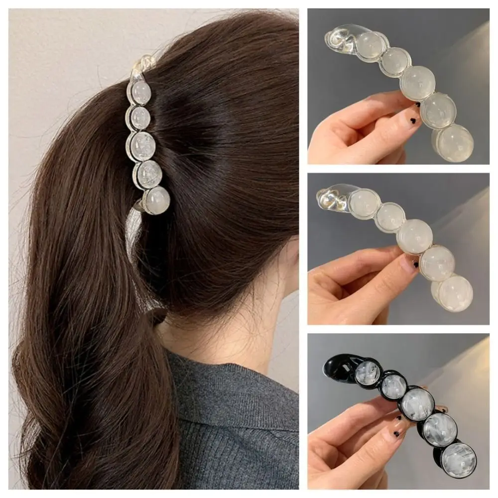 

Elegant Round Ball Banana Clip Hair Clip Hairpin Vertical Clip Hair Accessories Ponytail Holder Daily