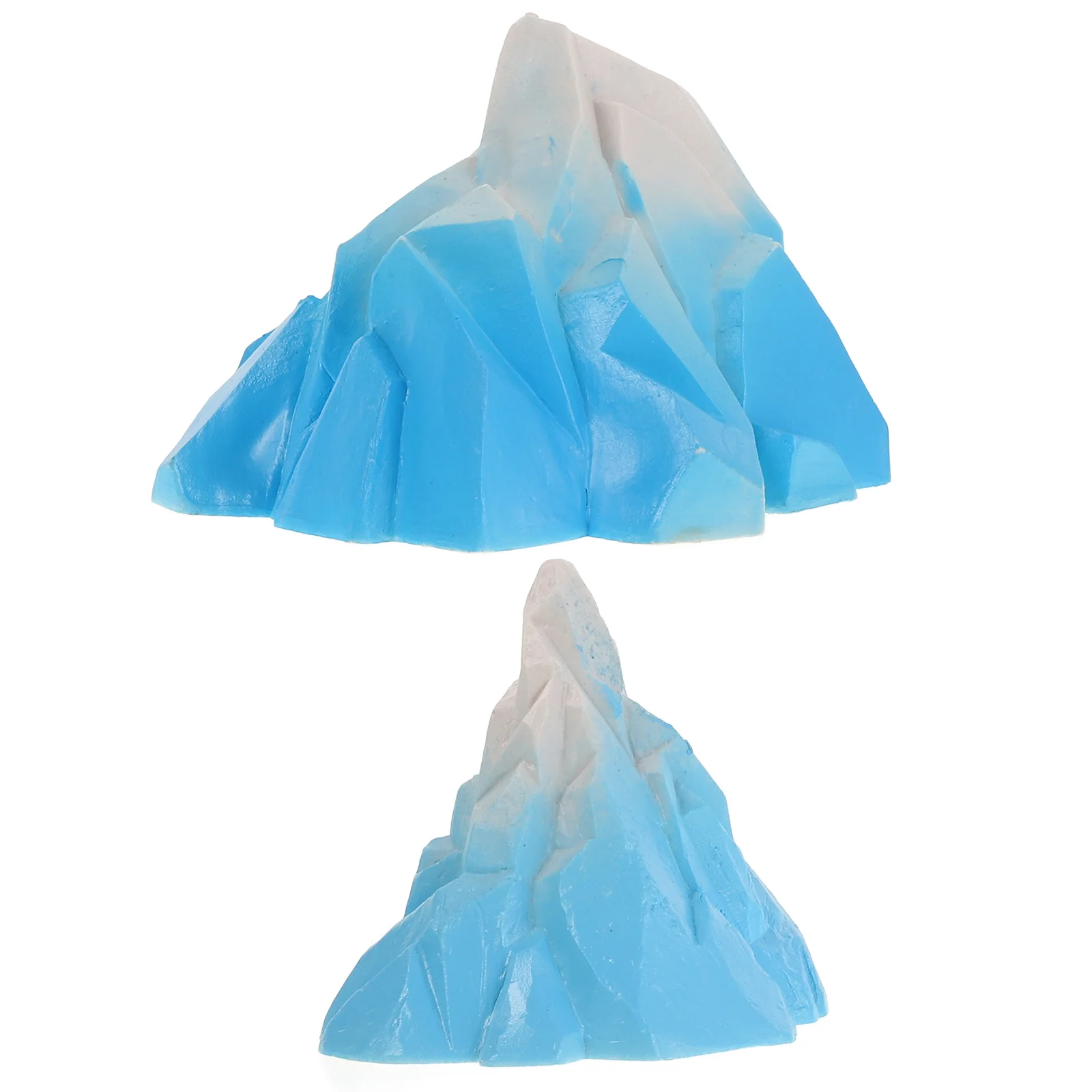 

2 Pcs Iceberg Micro Landscape Ornaments Aquarium Cake Crystal Cluster Resin Mountain Counter Top Makers Pebble