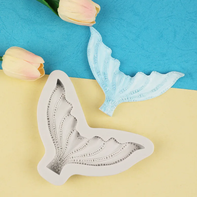 New Creative Fondant Fish Tail Silicone Mold Mermaid Tail Baking Tools Chocolate Cake Decoration DIY Plaster Crafts Production